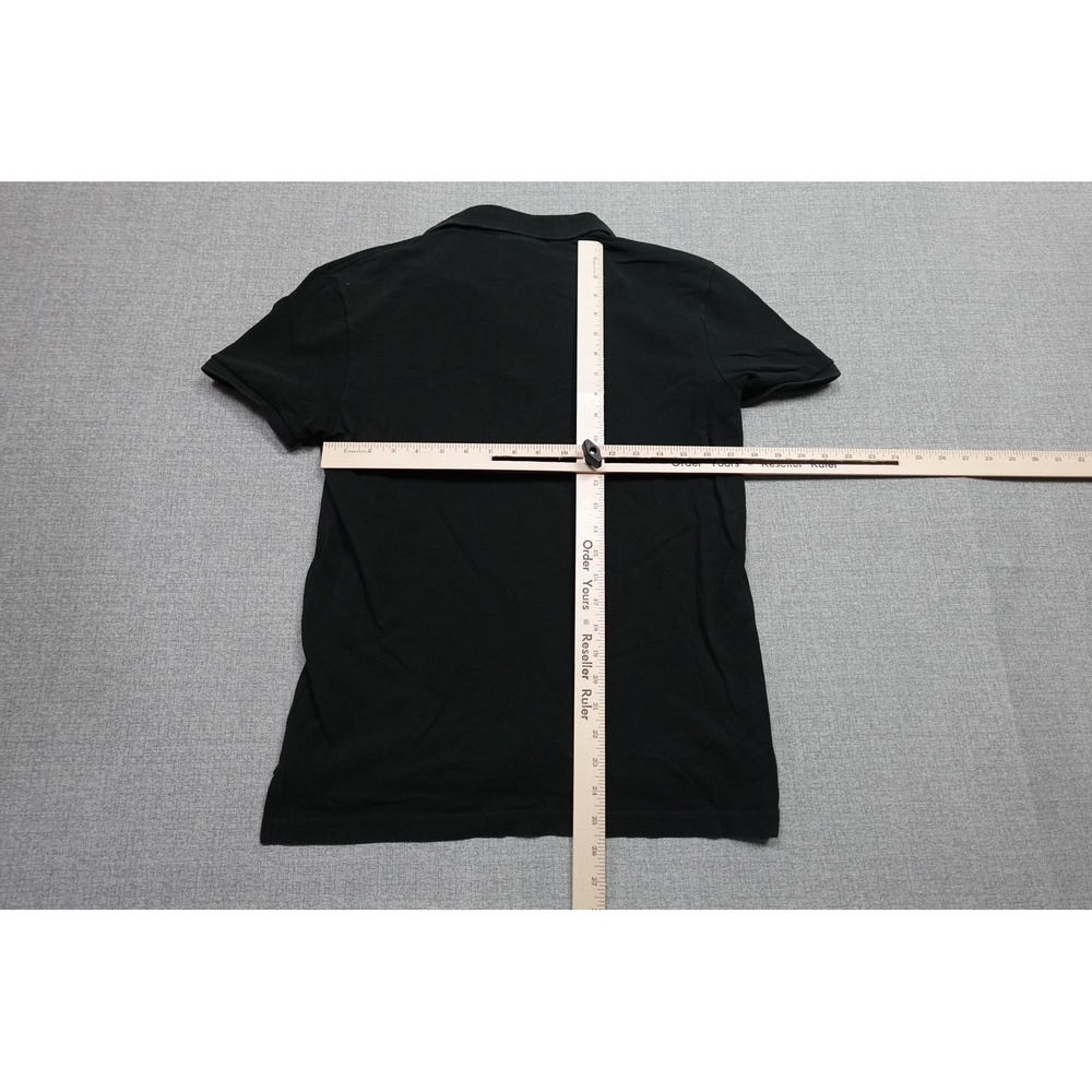 Lacoste For J.Crew Polo Mens Size 4 Black Cotton Knit Logo Soft Stretch Collared - Picture 5 of 8